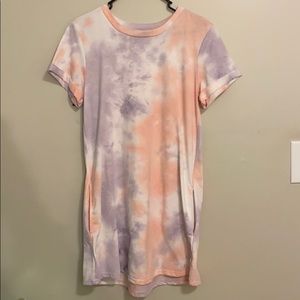 Tye-dye polyester dress